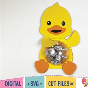 Ente Dome Süßigkeiten Halter SVG, Ostern Süßigkeiten Halter Vorlage SVG, DIY Baby Shower Party Favors SVG, Cricut Cut Datei
