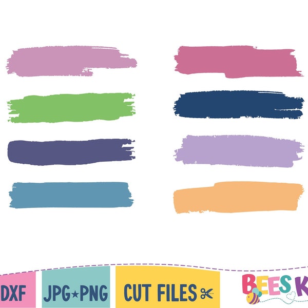 Paint Brush Strokes SVG, Long Paint Brush Svg, Background Svg, Cricut Cut File