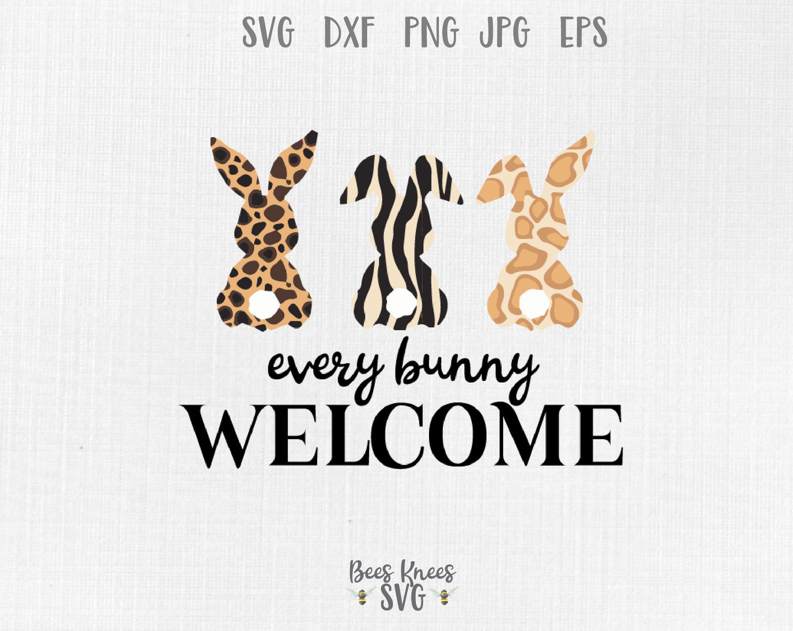 Every Bunny Welcome Easter SVG Animal Print Bunnies Zebra | Etsy