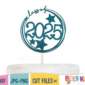 Facile de remise des diplômes de gâteau Svg, Svg de 2025, promotion de 2025 Svg, Cricut ou fichier de coupe Silhouette
