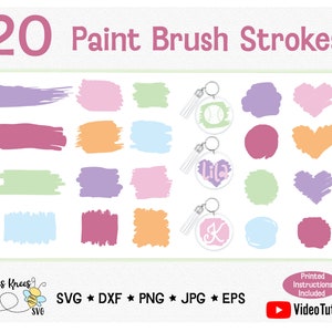 Trazos de pincel de pintura SVG, Pincel de pintura Svg, Fondo Svg, Llavero Svg, Cricut Cut File