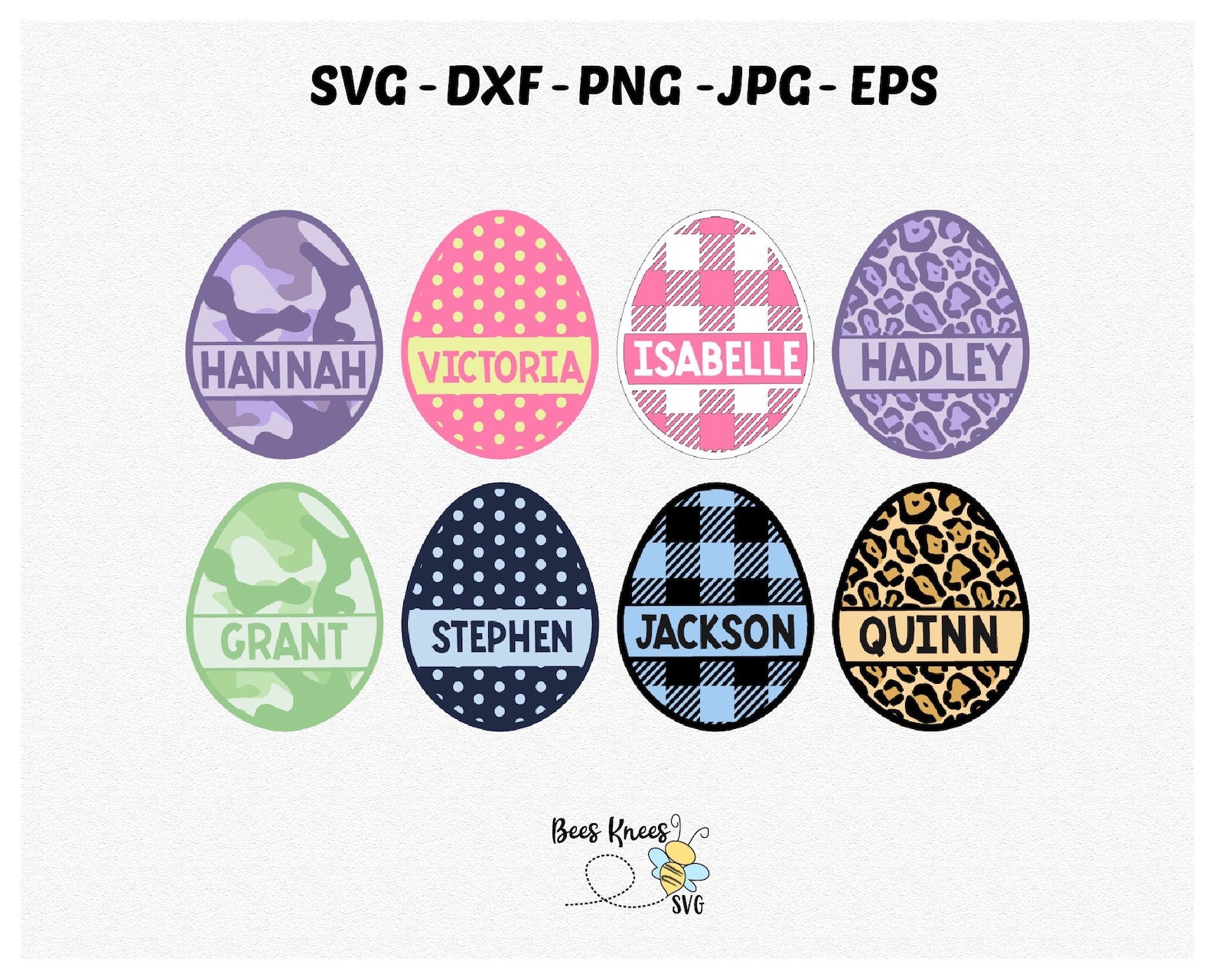 Easter egg name monogram svg Easter egg polka dot camo