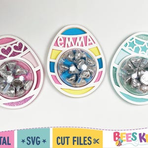 Osterei Dome Süßigkeiten Halter SVG, Ostern Süßigkeiten Halter Vorlage SVG, personalisierte Osterei, Cricut Cut Datei