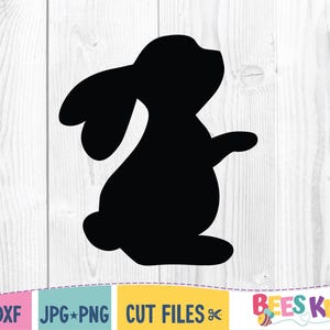 Silueta de conejito Svg, silueta de conejo lindo, Svg de conejito de Pascua, Svg de primavera, archivo de corte de Cricut y Silhouette