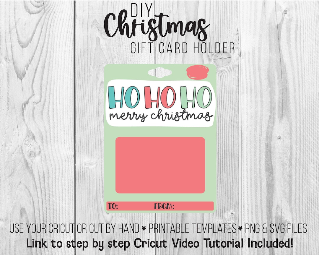 Printable Christmas Gift Card Holder Template, Gift Card Pouch Holder ...