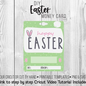 Printable Easter Money Card Template Bundle, Easter Lip Balm Pouch ...