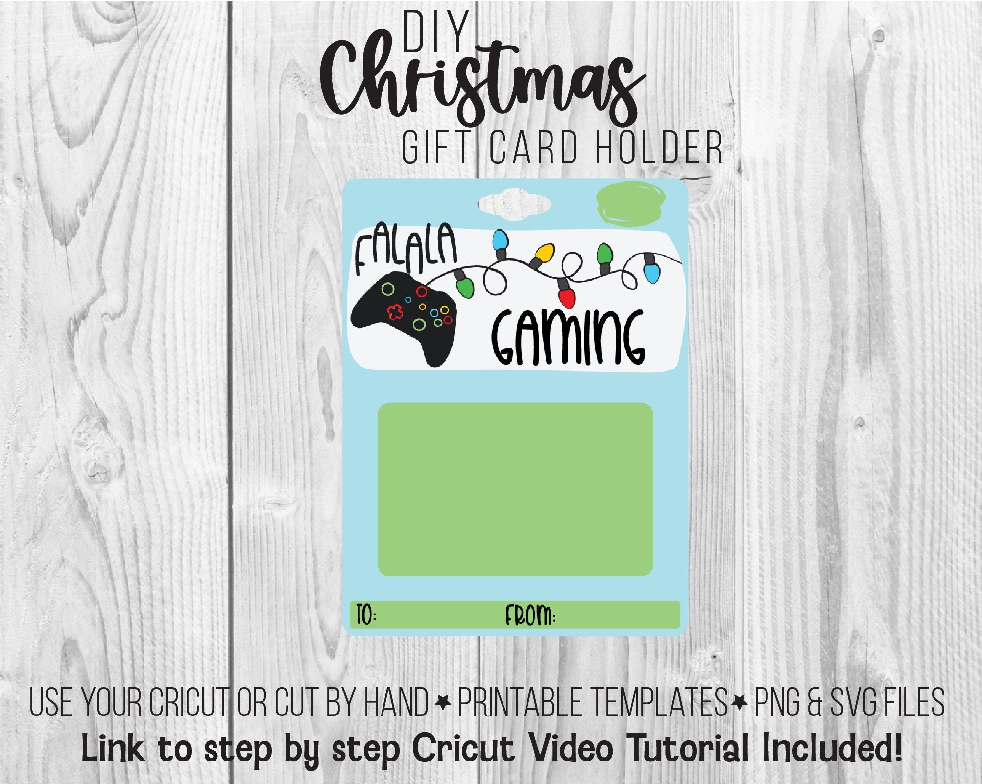 Gaming Gift Card Holder SVG