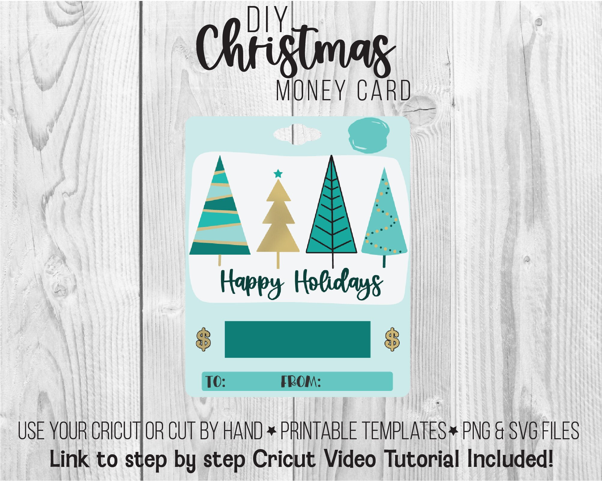 printable christmas money card, lip balm pouch money card
