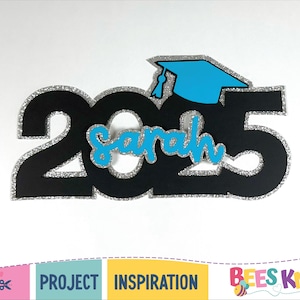 Graduación 2025 con birrete SVG, decoraciones para fiesta de graduación SVG, graduación de 2025 SVG, archivos de corte Cricut y Silhouette
