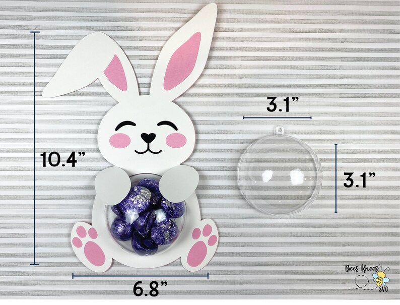 Bunny Candy Holder Svg DIY Candy Holder Svg Easter Candy - Etsy