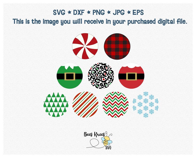 Christmas Keychain SVG Winter Keychain Svg Round Christmas - Etsy