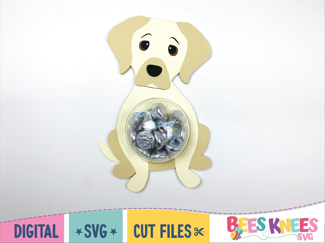 Labrador Retriever Dog Candy Holder, Dog Candy Holder Template