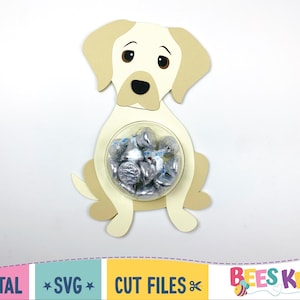 Labrador Retriever Hund Süßigkeiten Halter, Hund Süßigkeiten Halter Vorlage, DIY Lab Welpe Vorlage SVG, Cricut Schnitt Datei