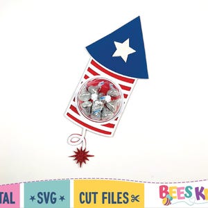 Patriottische voetzoeker koepel snoep houder Svg, 4 juli, DIY partij gunsten Svg, Cricut gesneden bestand