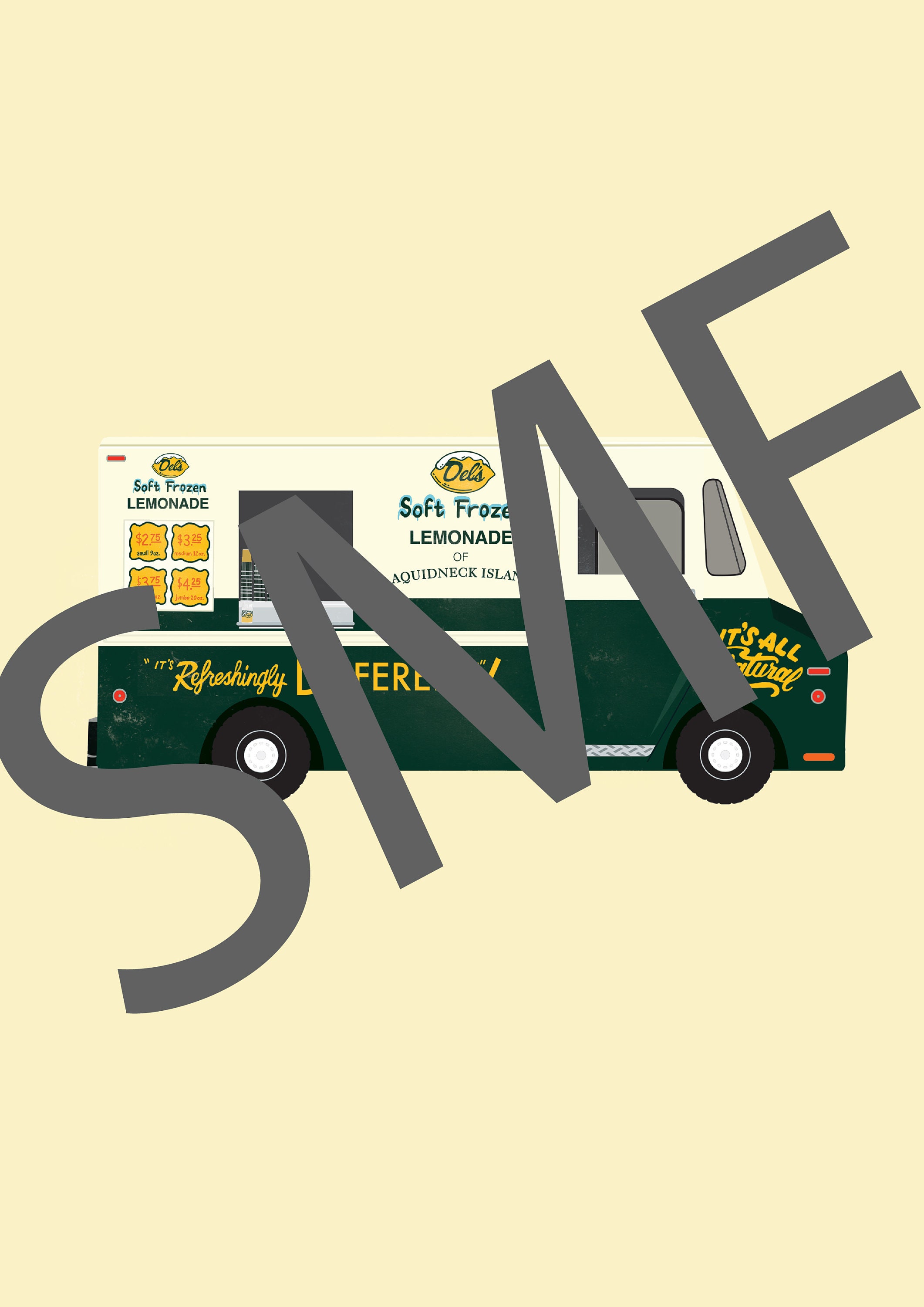 Del's Lemonade Truck 8x10 Illustration Print Etsy