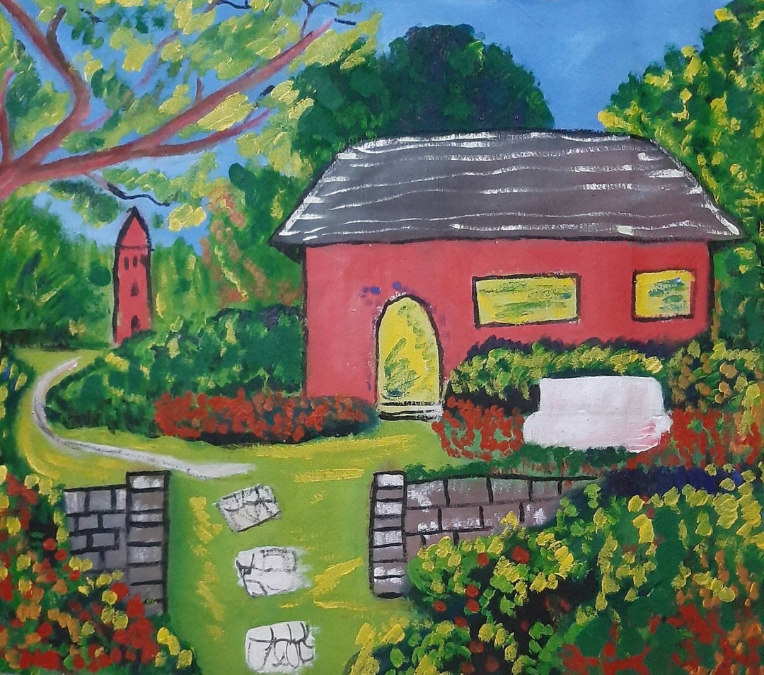 House Painting on Canvas,landscape Painting,wall Art,scenery Painting