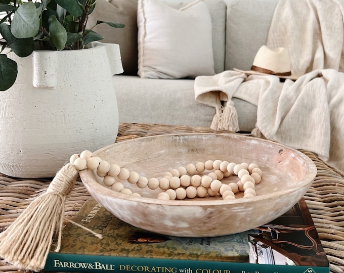 Wooden Bowl, Kitchen Bowl, Coffee Table Bowl, Decorative Bowl, Console