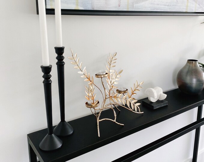 Modern Candle Holder Sticks, Matte Black Candle Holders Set of 2 for ...