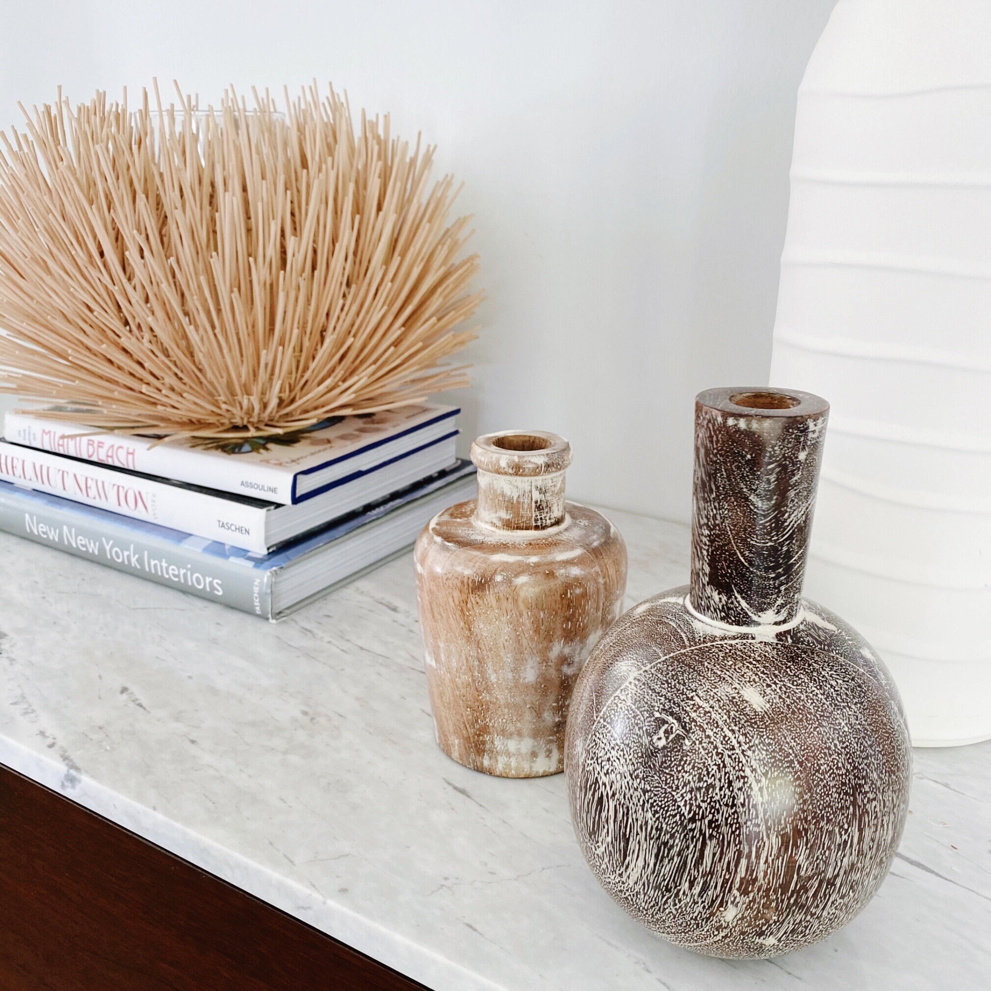 Wood Vase Coffee Table Decor Farmhouse Wooden Vase Bottle Etsy