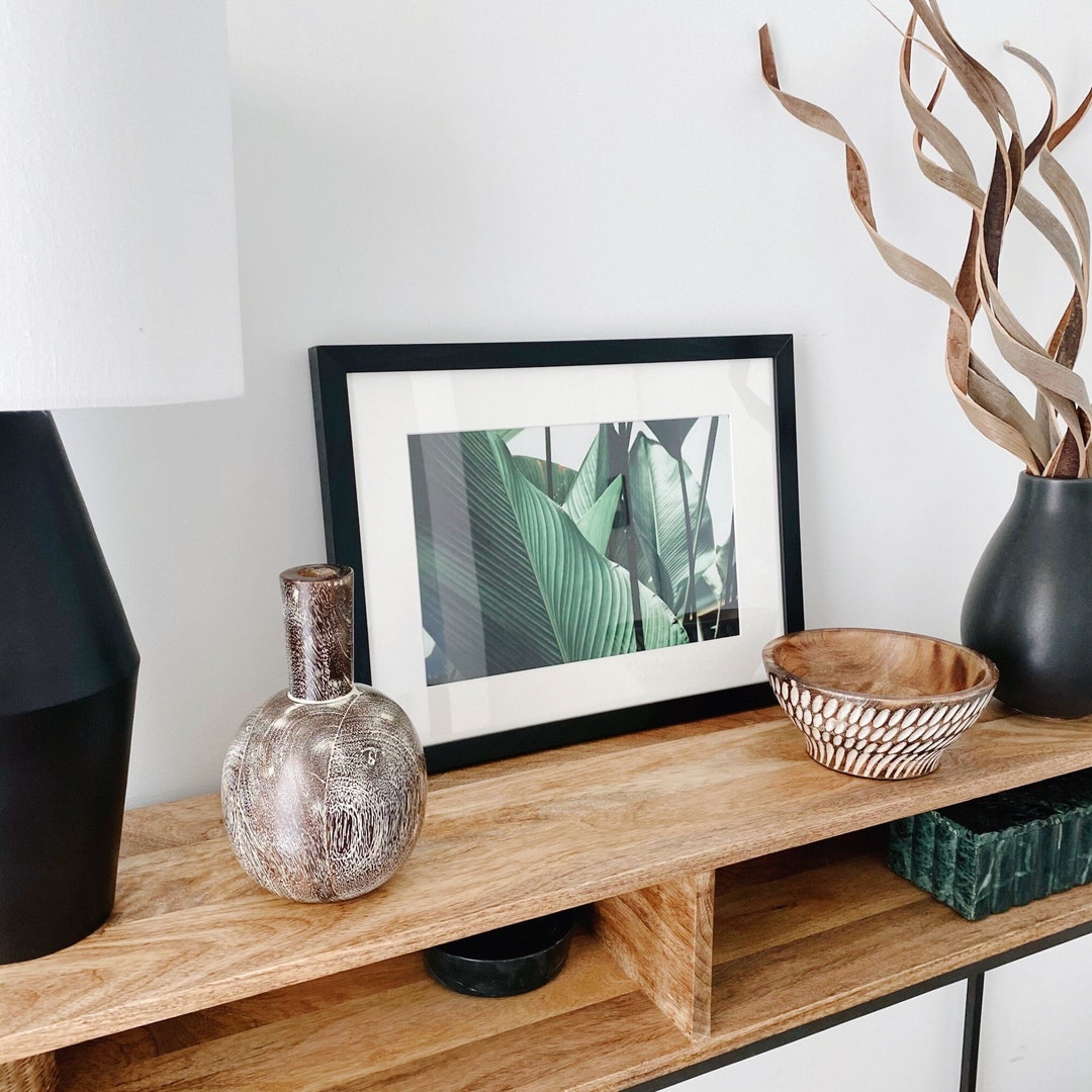 Wood Vase, Coffee Table Decor, Farmhouse Wooden Vase Bottle, Console