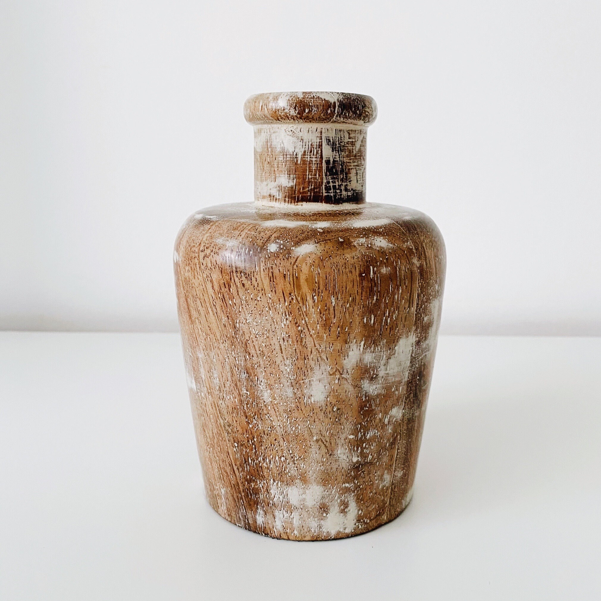 Wood Vase Coffee Table Decor Farmhouse Wooden Vase Bottle Etsy