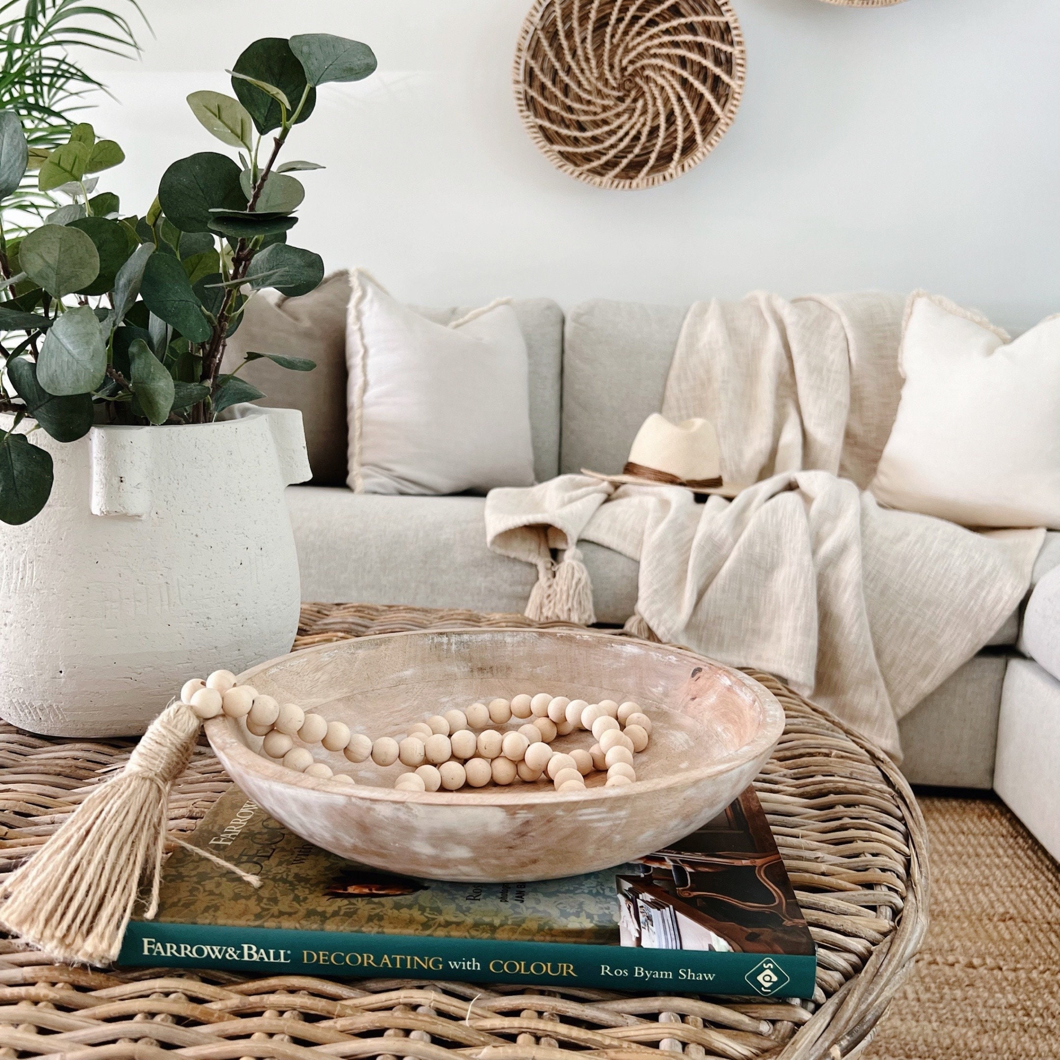 Decorative bowls for coffee on sale table