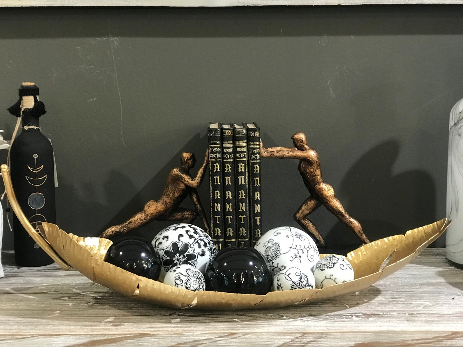 White & Black Ceramic Balls Set Silver Decorative Balls for Etsy