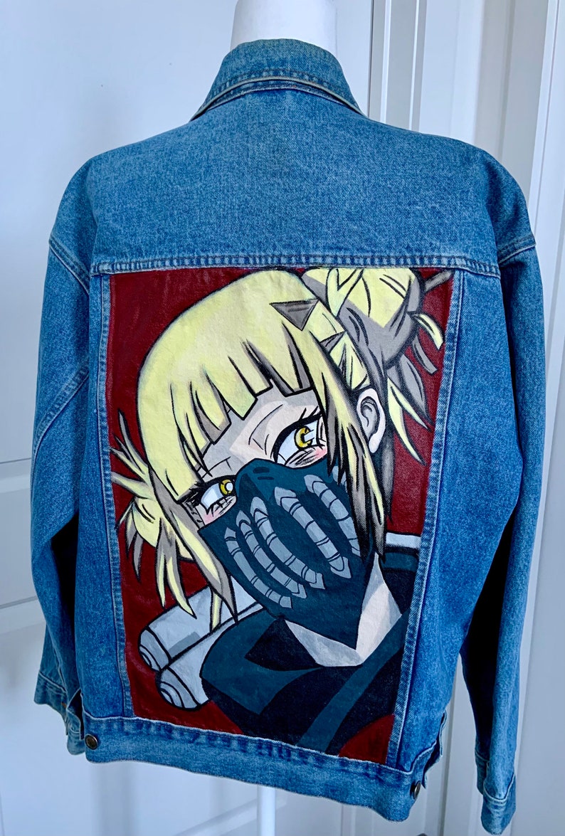 My Hero Academia jacket custom denim painted denim jacket Himiko Toga jacket My Hero Academia