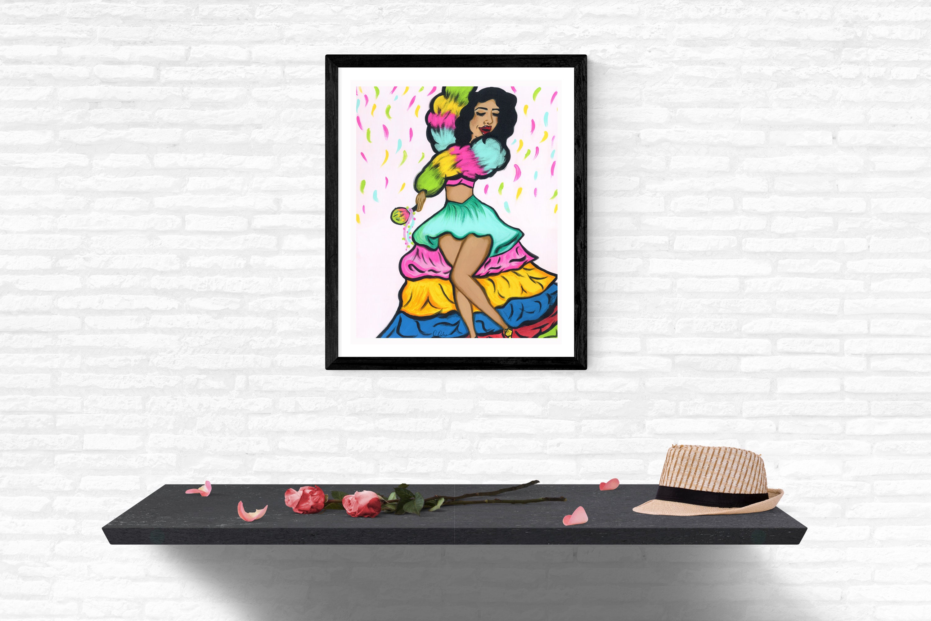 Salsa Dance Art Large Colorful Wall Art Miami Art Tropic Etsy