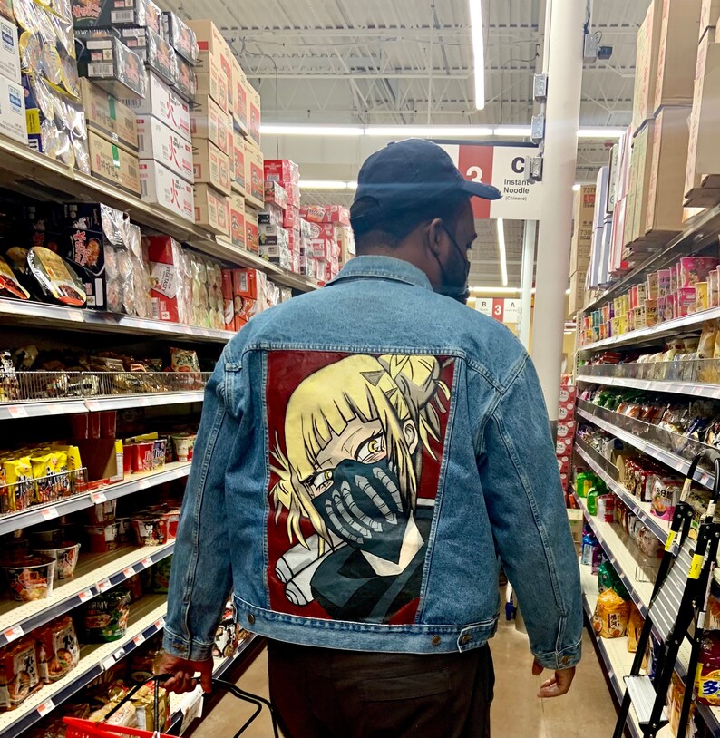 My Hero Academia jacket custom denim painted denim jacket Himiko Toga jacket My Hero Academia