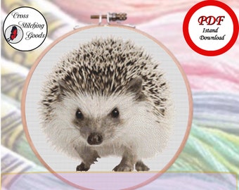 Hedgehog Cross Stitch Pattern , Hedgehog Modern Cross Stitch  Pattern PDF