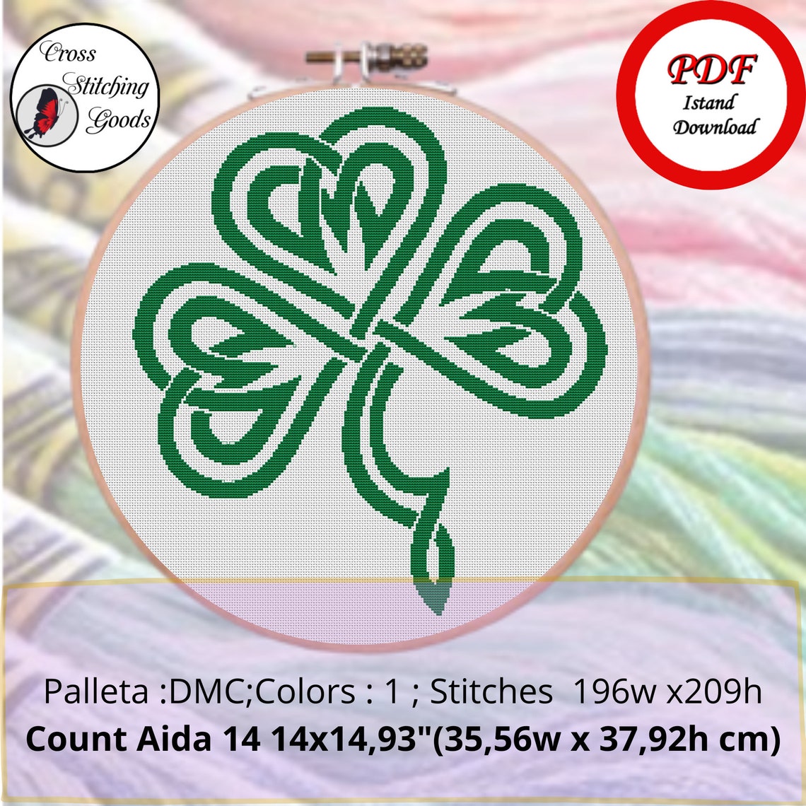 Celtic Symbol Cross Stitch Pattern Modern Cross Stitch Etsy