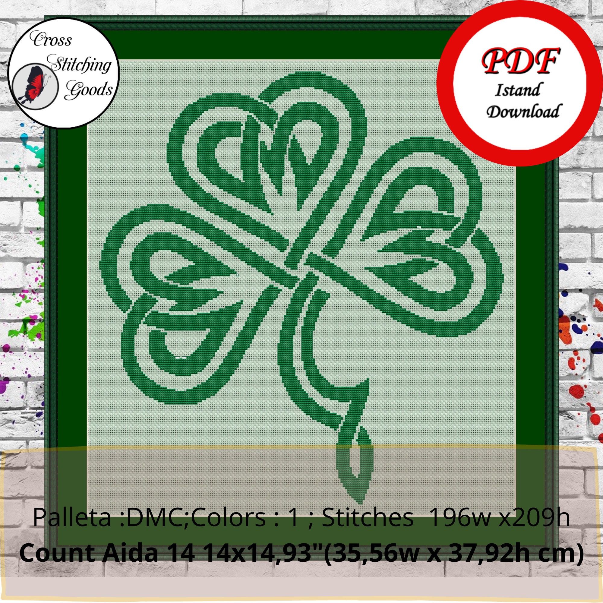 Celtic Symbol Cross Stitch Pattern Modern Cross Stitch Etsy