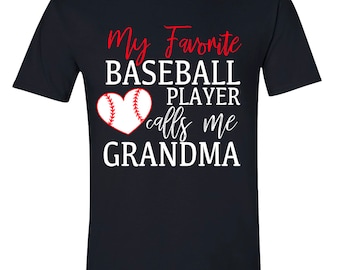 My Favorite Baseball Player(s) Call(s) Me Grandpa | Baseball Gift |  Short Sleeve Long Sleeve Hoodie Crew | Calls Me Nana Papa Mom Dad Poppy