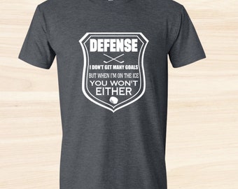 DEFENSE T-SHIRT - You Won&#39;t Score|not many goals|hockey life|skate like me|Rink Life|Kids Sports