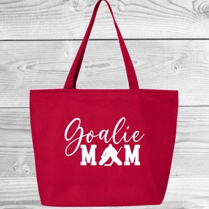 Goalie Mom Zippered Bag Hockey Gifts Sports Customize to your sport Ice Hockey Roller image 1