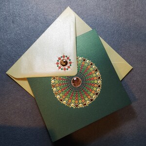 handgemaakte mandala-wenskaart - helder en vrolijk - voor alle gelegenheden