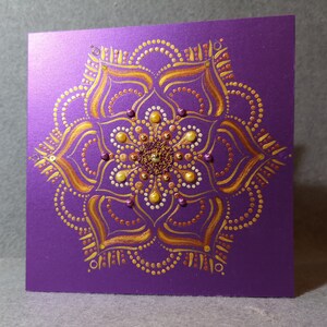 mandalawenskaart - paars en goud - speciale verjaardag - jubileum - speciale kaart