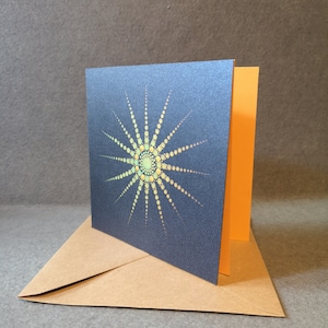 kerstster - mandala met stippen - van kleur veranderend - stemmingsringeffect - hittereactief - wenskaart