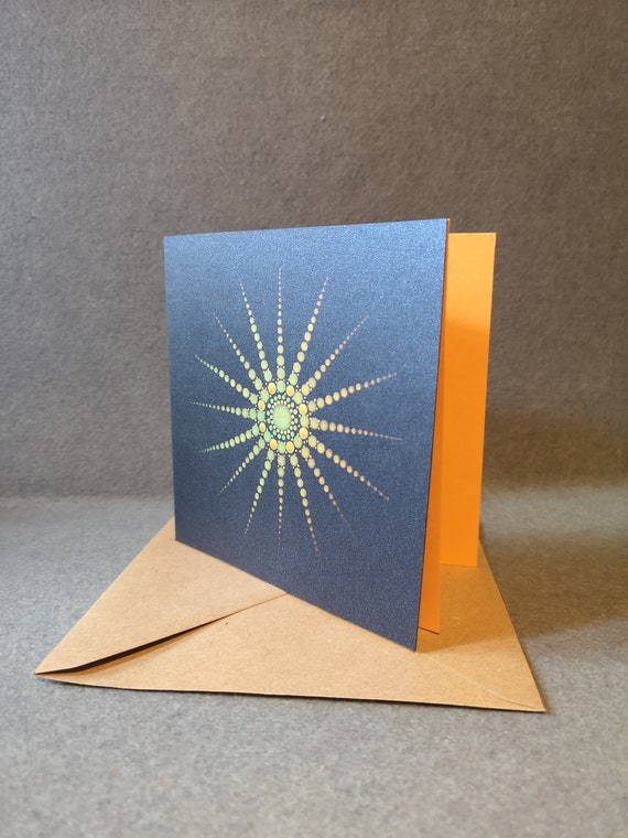 Weihnachtsstern - Punkt Mandala - Farbwechsel Effekt - Stimmungsring Effekt  - Heat Reaktiv - Grukarte - Etsy Schweiz