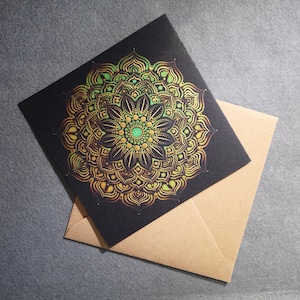van kleur veranderende mandala-wenskaart - sfeerringeffect - extra speciale wenskaart - hittereactief
