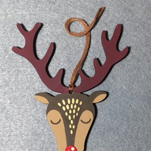 Reindeer christmas ornament - deer decoration - tree bauble