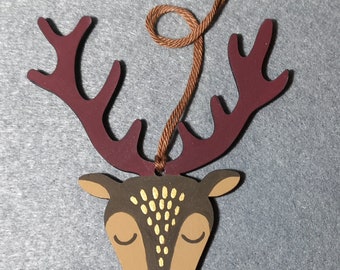 Reindeer christmas ornament - deer decoration - tree bauble