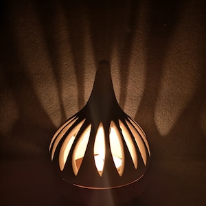 handmade ceramic lanterns - natural clay- incised pattern