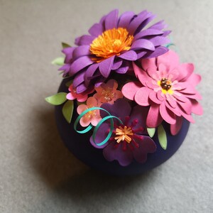 everlasting paper flower art stone - hand made - paperweight - expression of love
