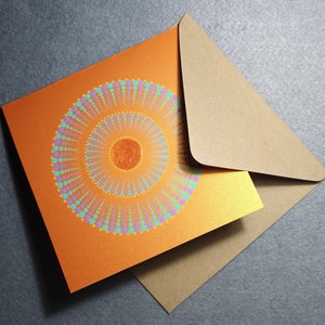 Sunshine-verjaardagskaart - mandala-motief met stippen - levendig en vrolijk - wenskaart voor alle gelegenheden