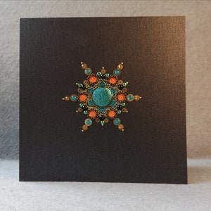 mandala bijouté - carte de vœux faite à la main - d’inspiration marocaine