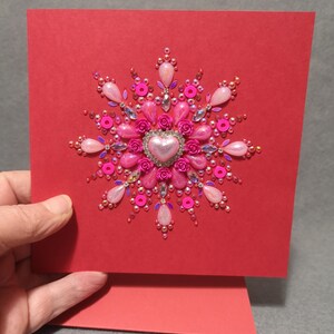 luxe handgemaakte valentijnskaart - boetiekmandala - speciale liefdesmunt