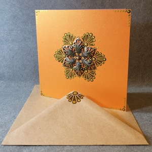 mandala met metallic stippen - handgemaakt - glinsterend en parelmoer