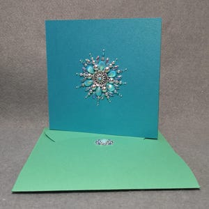 lussuosa carta decorata con turchese - acquamarina e verde - boutique mandala
